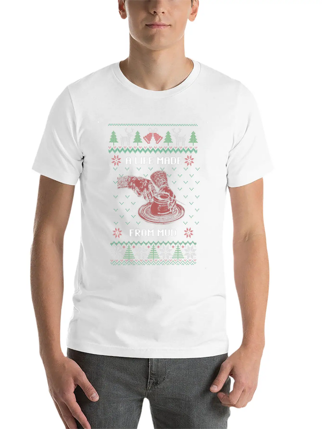 Pottery Anniversary Ceramics Ugly Christmas Gift Casual Graphic T-Shirt – Simple And Comfortable Daily Wear