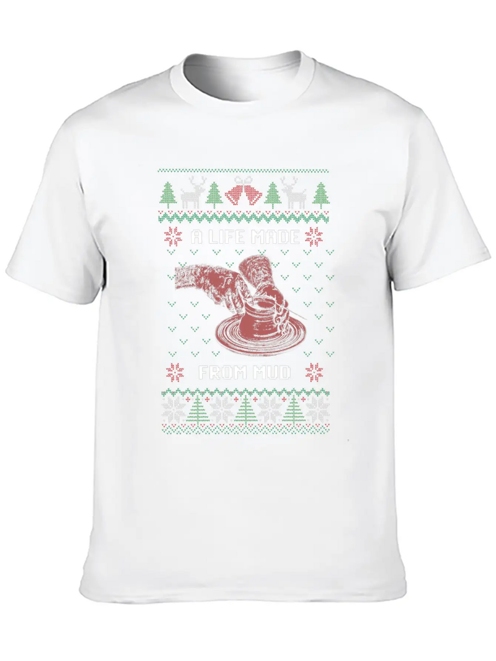Pottery Anniversary Ceramics Ugly Christmas Gift Casual Graphic T-Shirt – Simple And Comfortable Daily Wear
