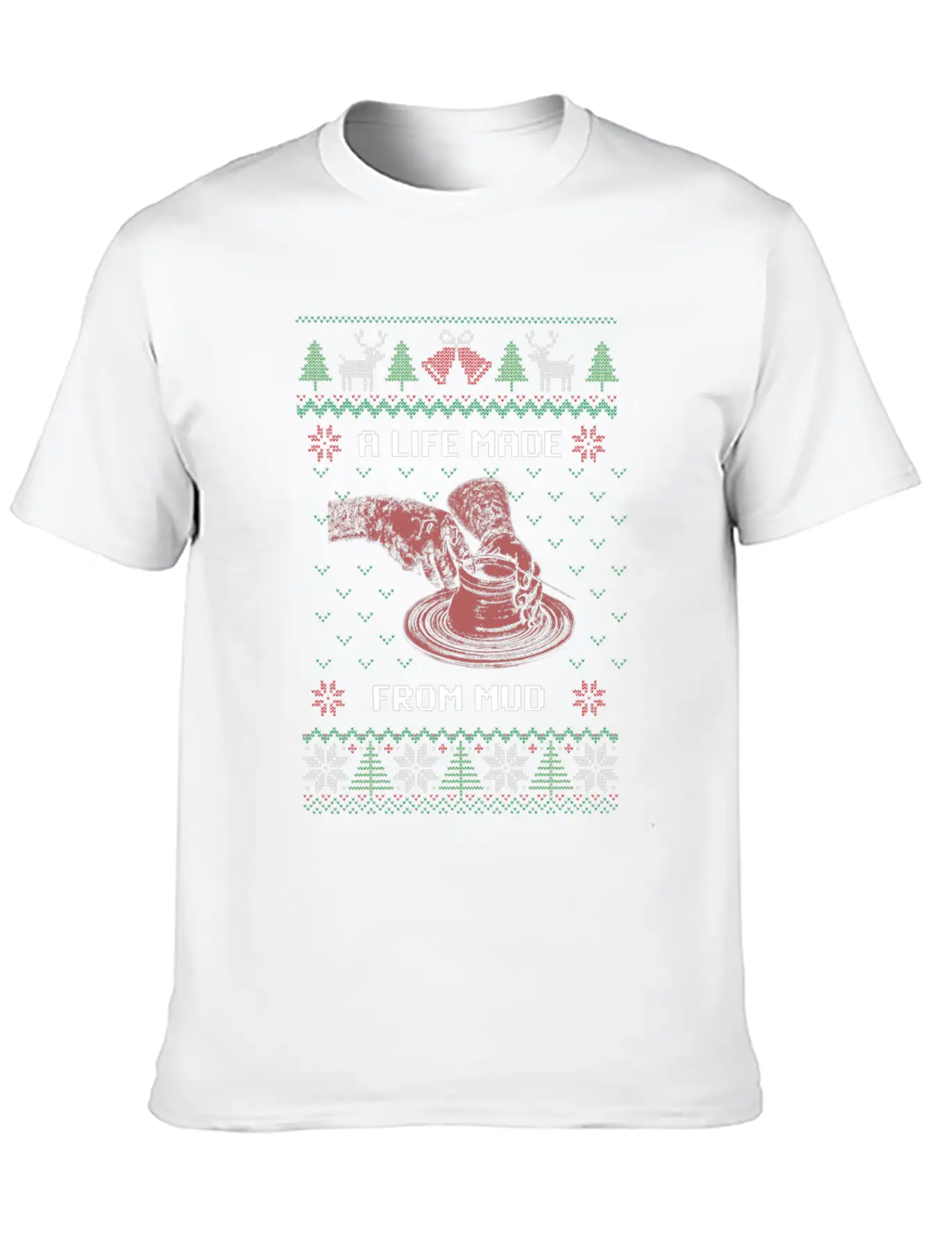 Pottery Anniversary Ceramics Ugly Christmas Gift Casual Graphic T-Shirt – Simple And Comfortable Daily Wear