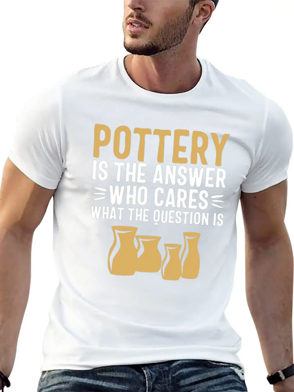 Pottery Gifts Her Anniversary Funny Ceramics Care Breathable Soft Cotton T-Shirt – Timeless Casual Look