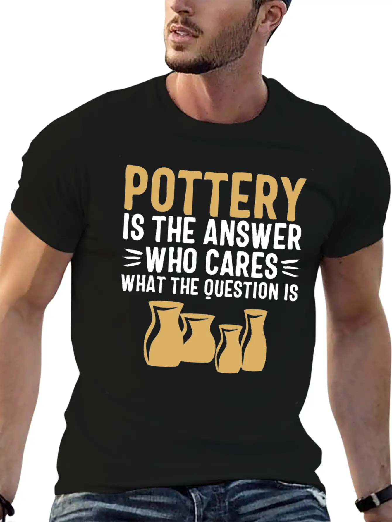 Pottery Gifts Her Anniversary Funny Ceramics Care Unisex Casual T-Shirt – Clean Design For Daily Comfort