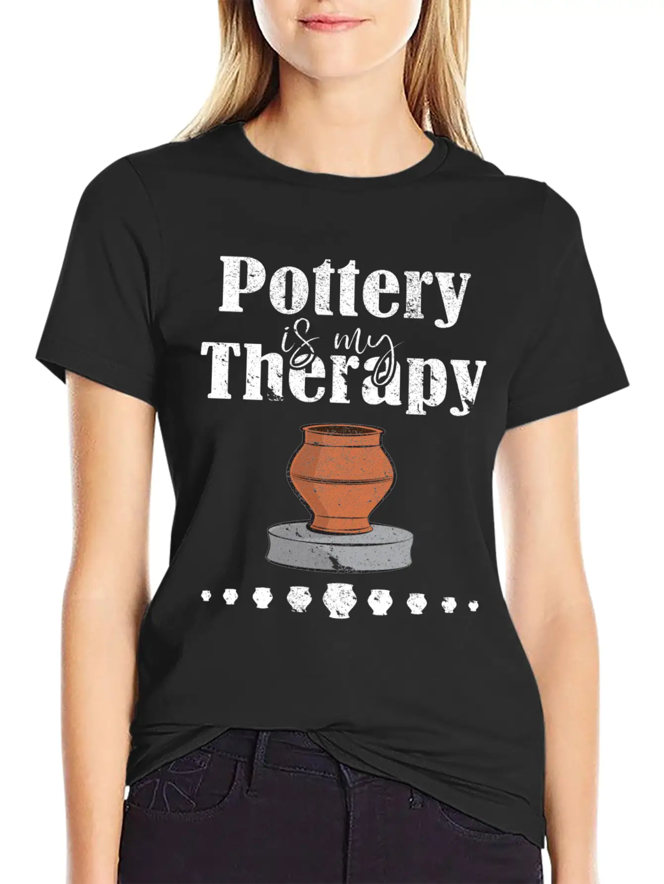 Pottery Is My Therapy Design Essential Cotton Tee For Daily Outfits – Unisex Style