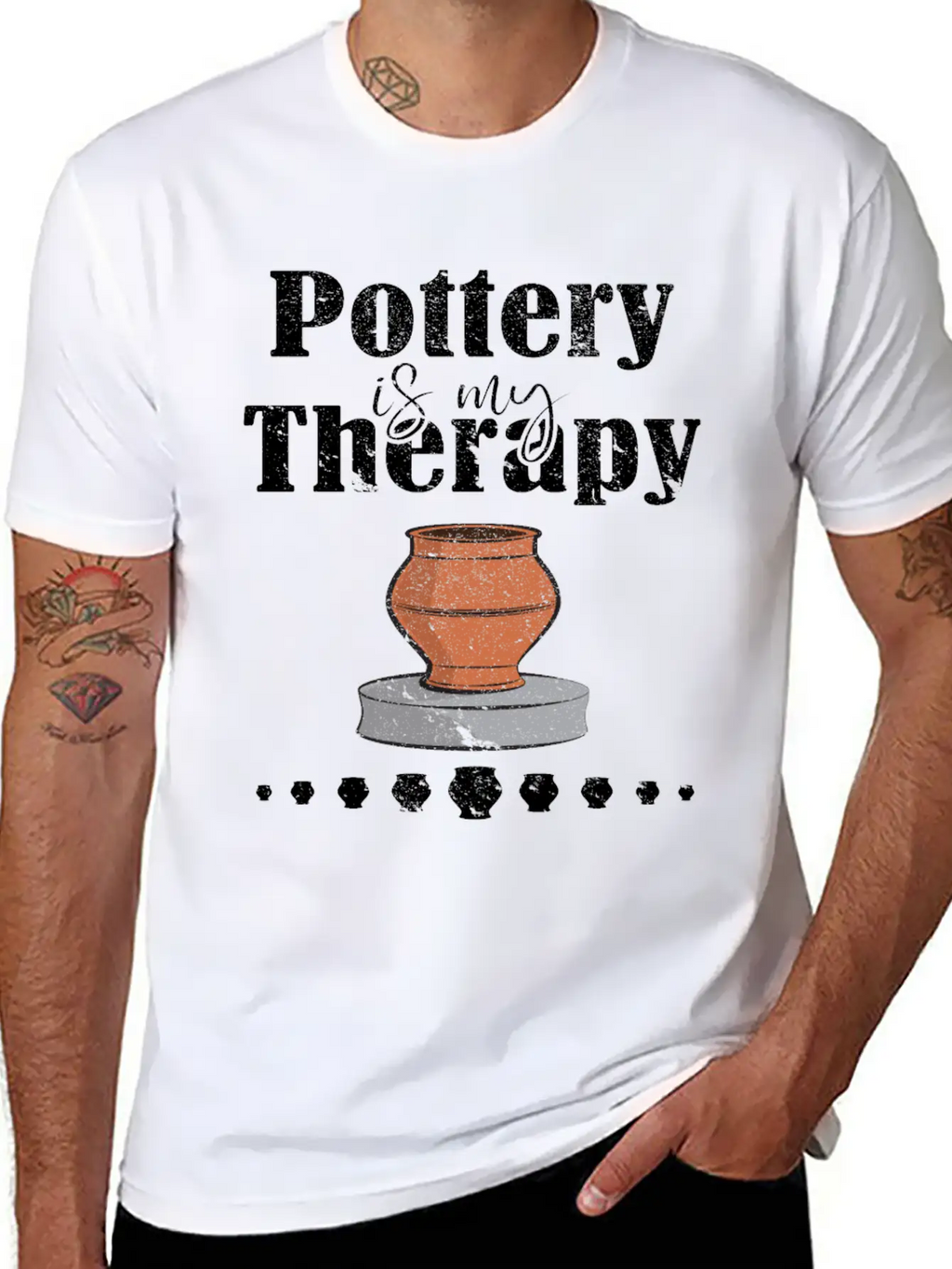 Pottery Is My Therapy Design Essential Cotton Tee For Daily Outfits – Unisex Style