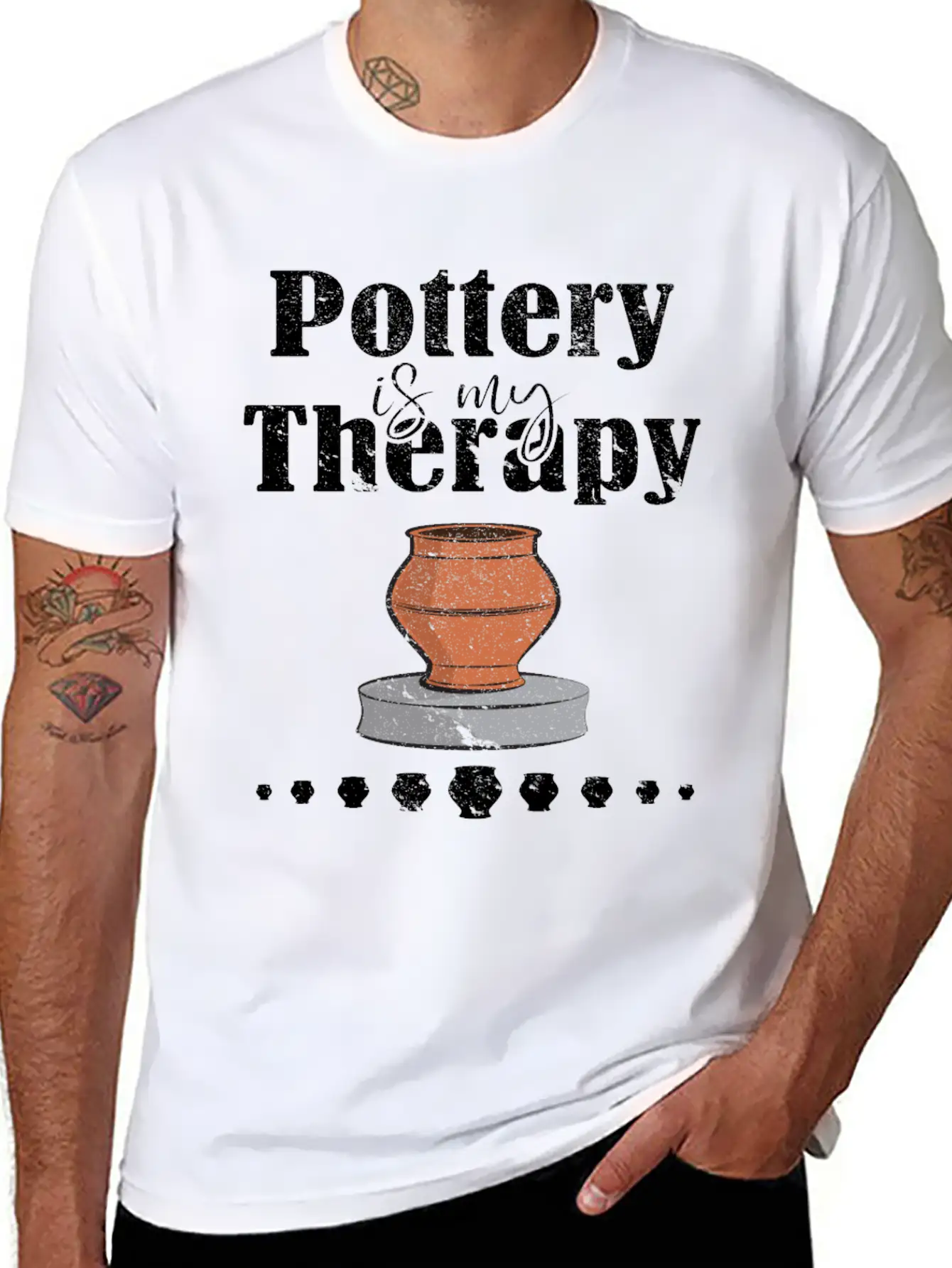 Pottery Is My Therapy Design Essential Cotton Tee For Daily Outfits – Unisex Style