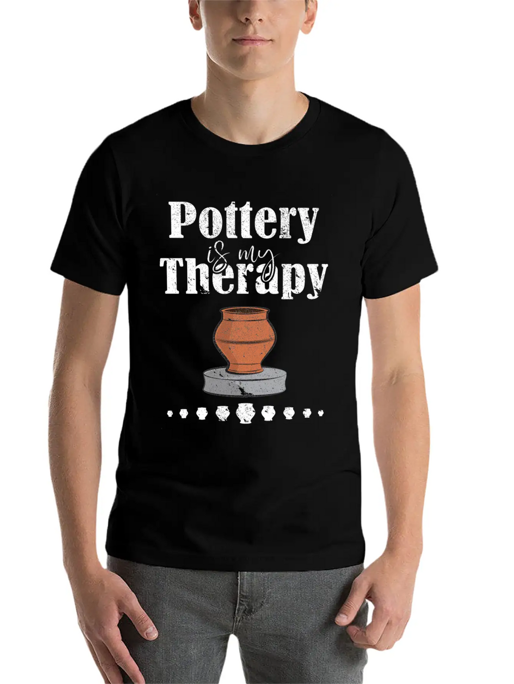 Pottery Is My Therapy Design Essential Cotton Tee For Daily Outfits – Unisex Style