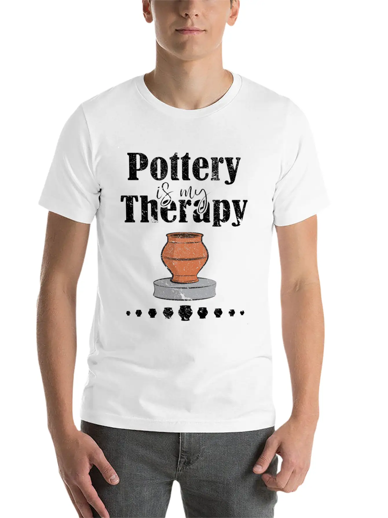Pottery Is My Therapy Design Essential Cotton Tee For Daily Outfits – Unisex Style