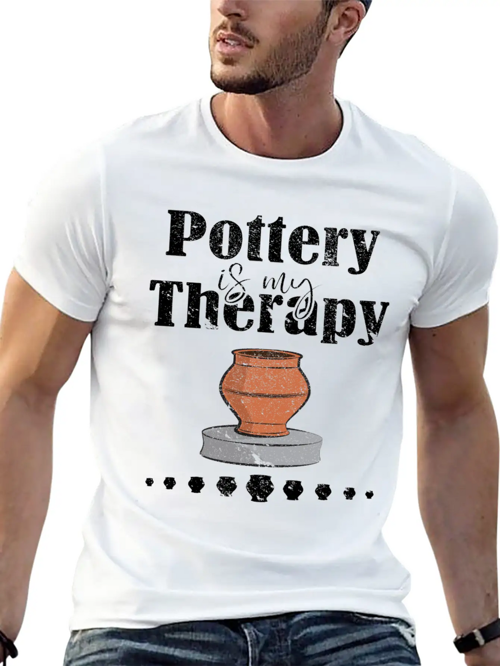 Pottery Is My Therapy Design Essential Cotton Tee For Daily Outfits – Unisex Style