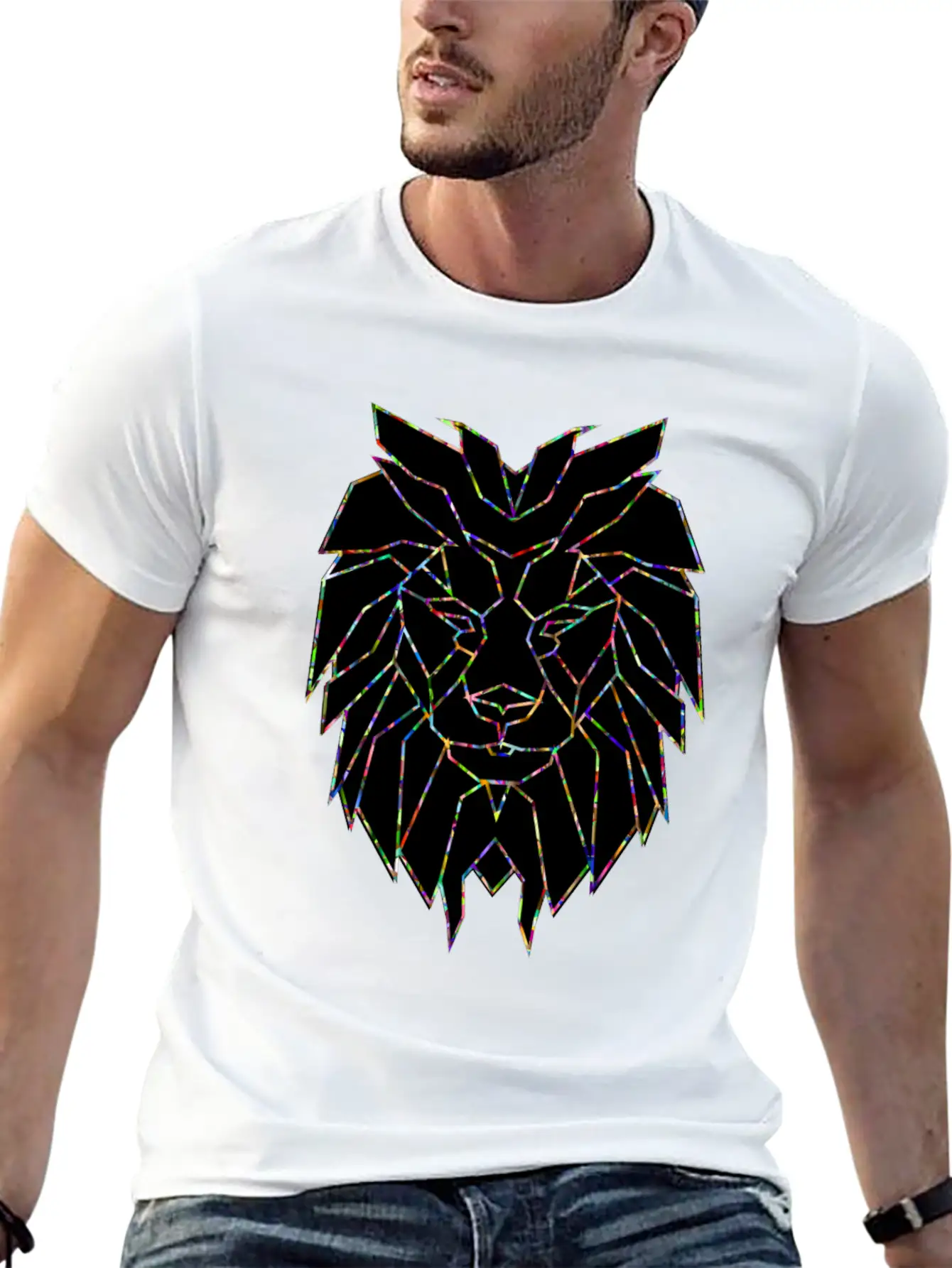 Powerful Lion Leo Sign Nature Courage Hustle Grind Casual Graphic T-Shirt – Simple And Comfortable Daily Wear