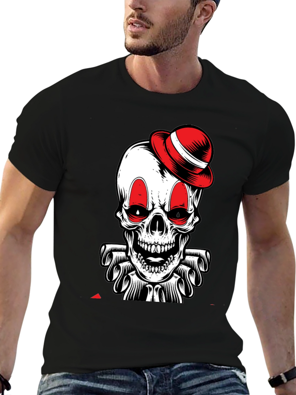 Skull Clown T-Shirt - Black Graphic Tee