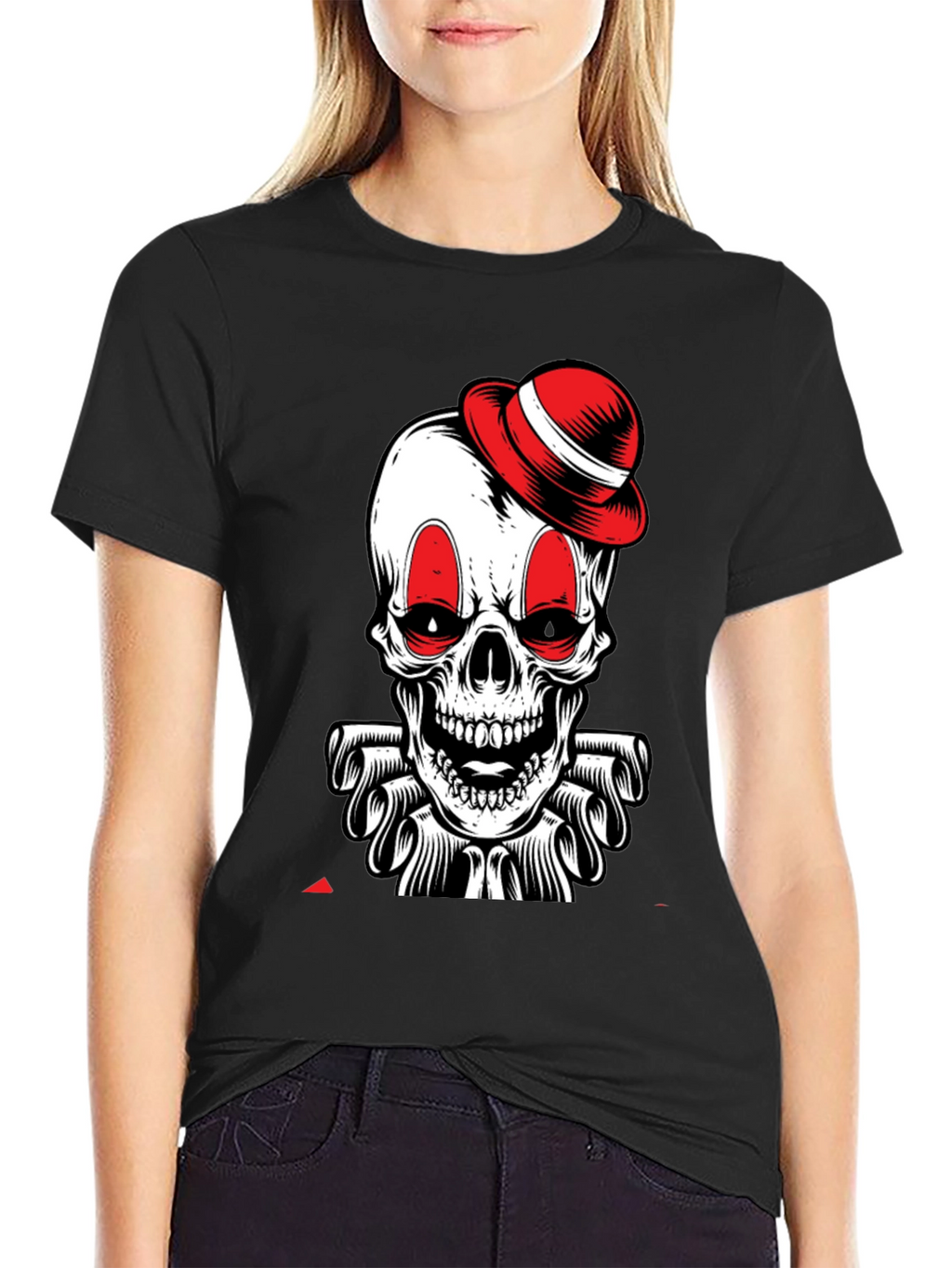 Skull Clown T-Shirt - Black Graphic Tee