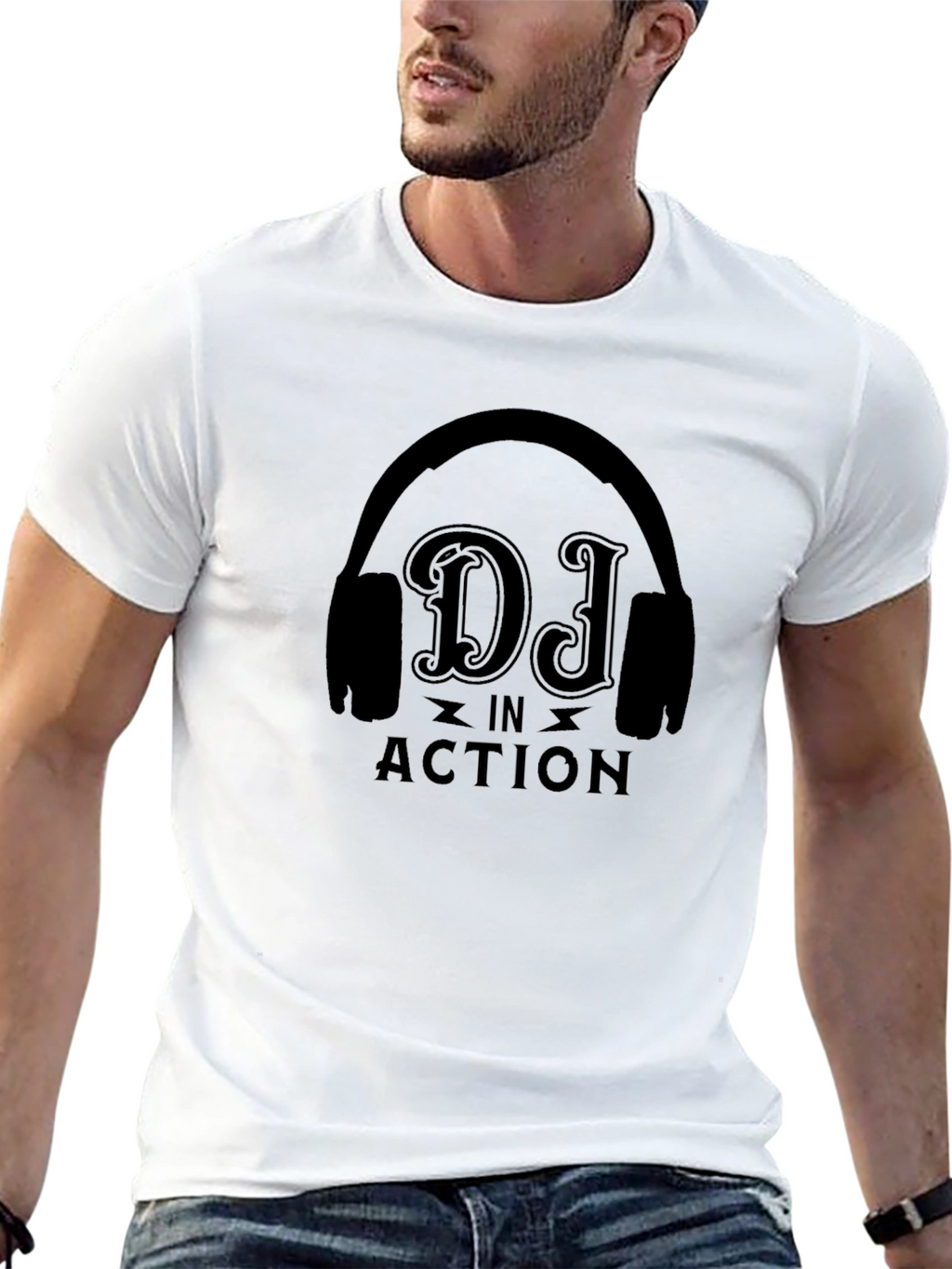DJ in Action Graphic T-Shirt