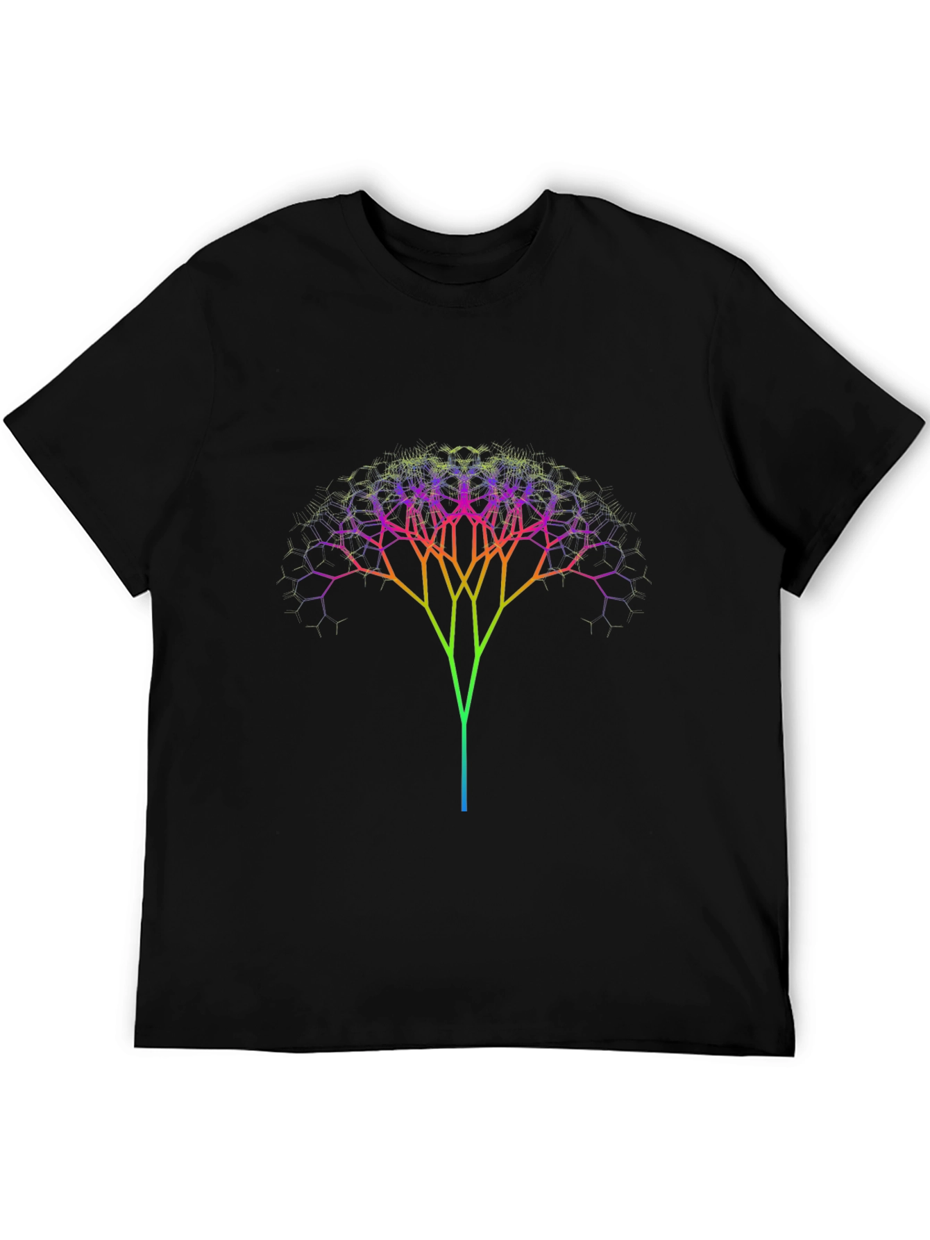 Fractal Tree Graphic T-Shirt - Soft Cotton Tee