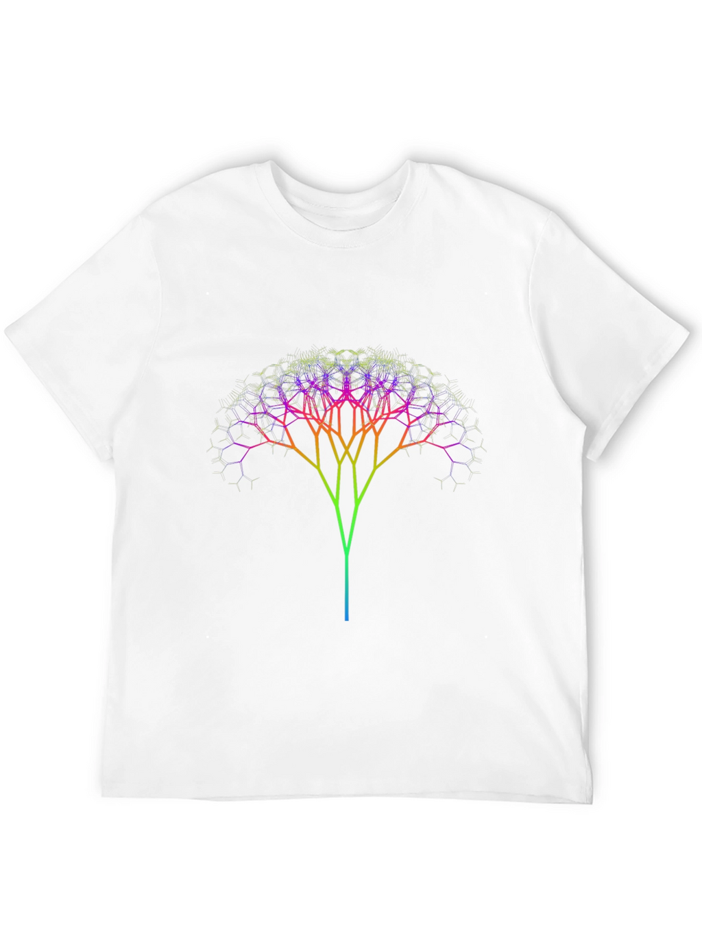 Fractal Tree Graphic T-Shirt - Soft Cotton Tee