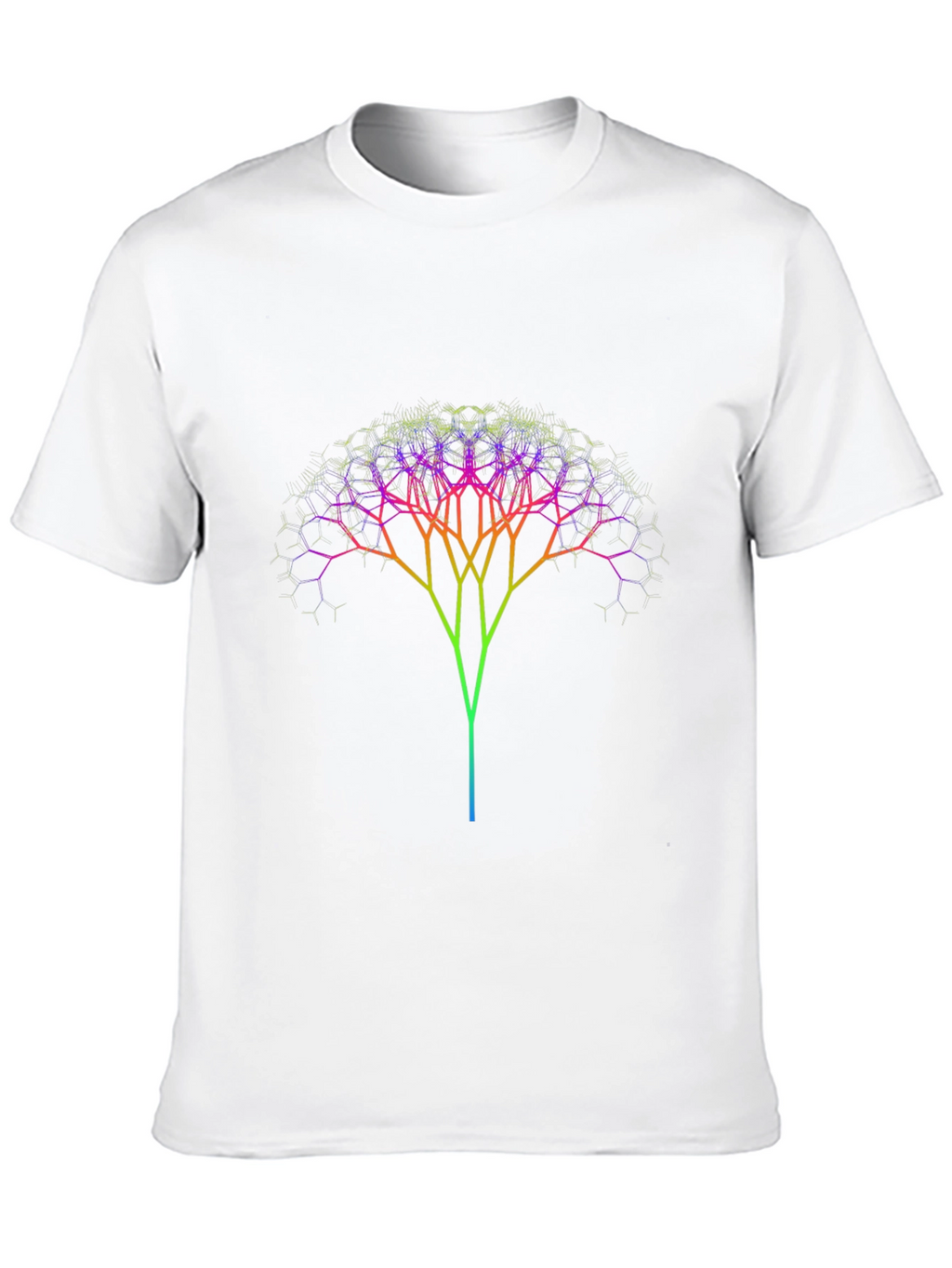 Fractal Tree Graphic T-Shirt - Soft Cotton Tee