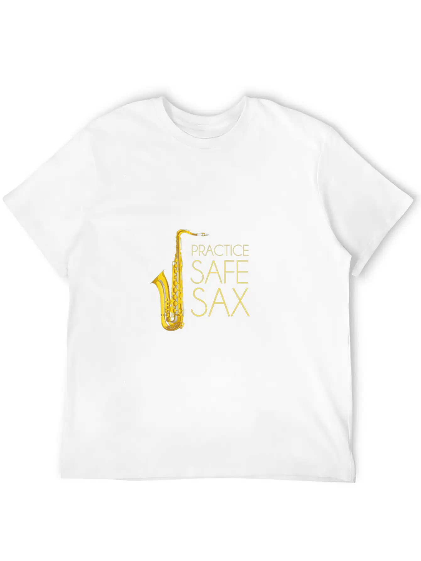 Practice Safe Sax Casual Graphic T-Shirt – Simple And Comfortable Daily Wear