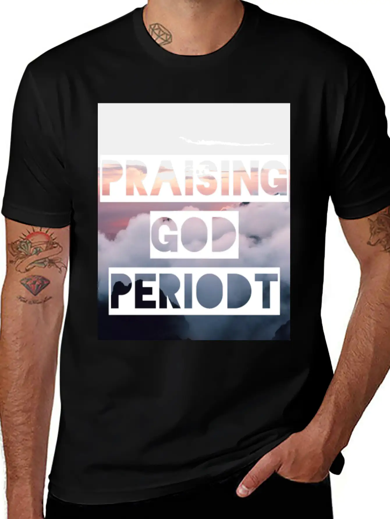 Praising God Periodt Sky Unisex Short Sleeve Soft Cotton T-Shirt – Casual Everyday Wear