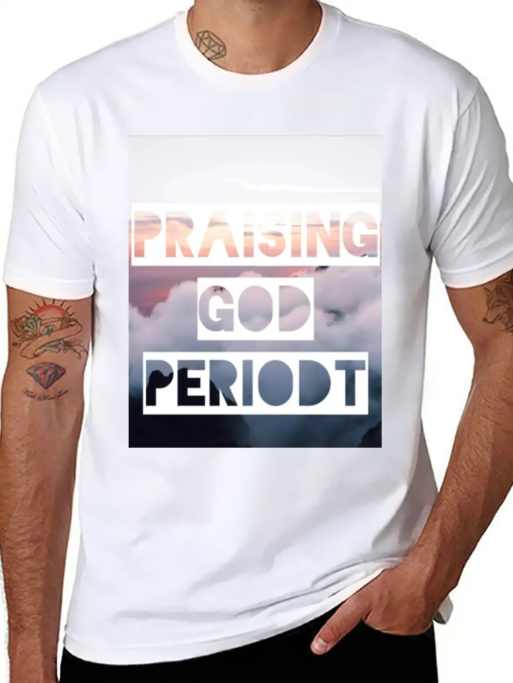 Praising God Periodt Sky Unisex Short Sleeve Soft Cotton T-Shirt – Casual Everyday Wear