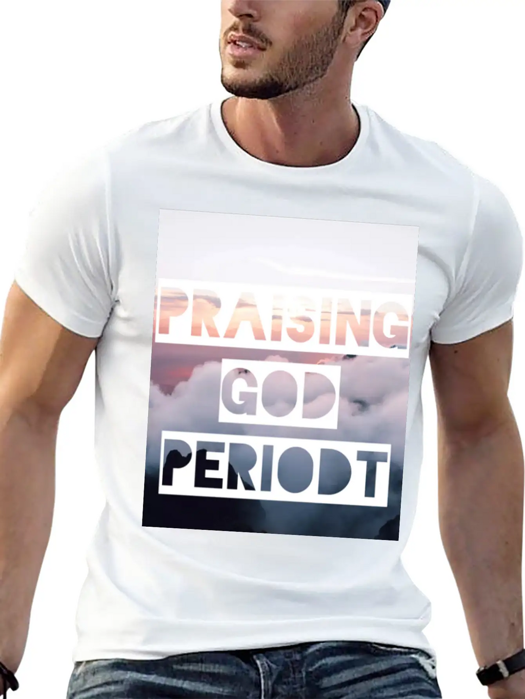 Praising God Periodt Sky Unisex Short Sleeve Soft Cotton T-Shirt – Casual Everyday Wear