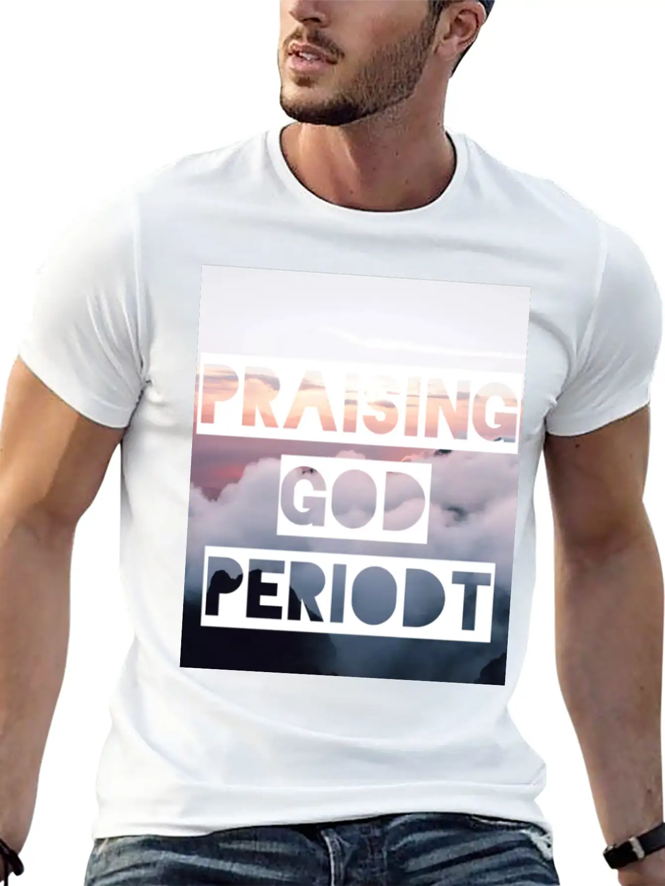 Praising God Periodt Sky Unisex Short Sleeve Soft Cotton T-Shirt – Casual Everyday Wear