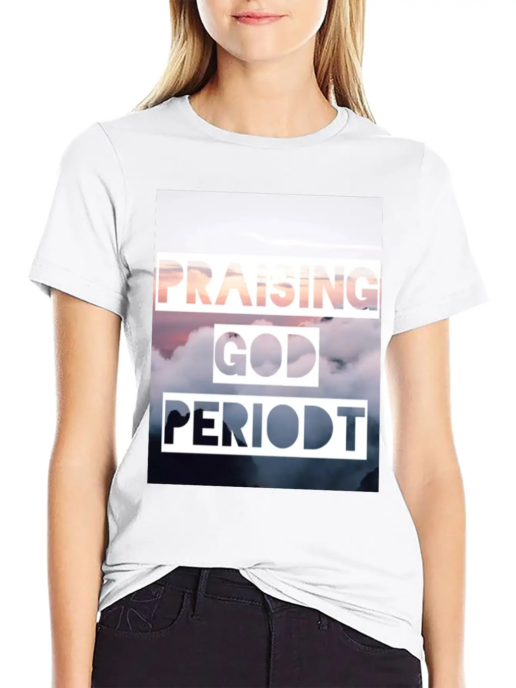 Praising God Periodt Sky Unisex Short Sleeve Soft Cotton T-Shirt – Casual Everyday Wear