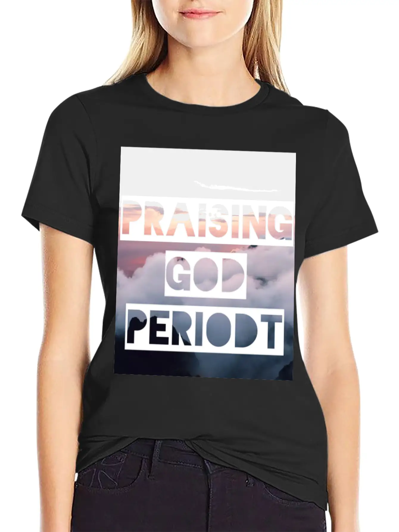 Praising God Periodt Sky Unisex Short Sleeve Soft Cotton T-Shirt – Casual Everyday Wear
