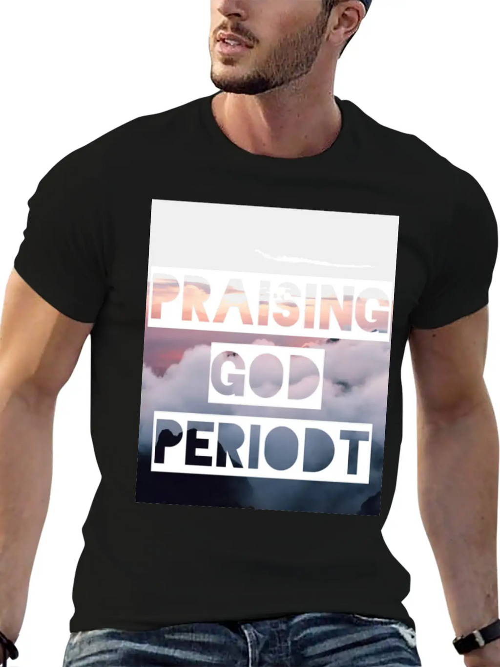 Praising God Periodt Sky Unisex Short Sleeve Soft Cotton T-Shirt – Casual Everyday Wear
