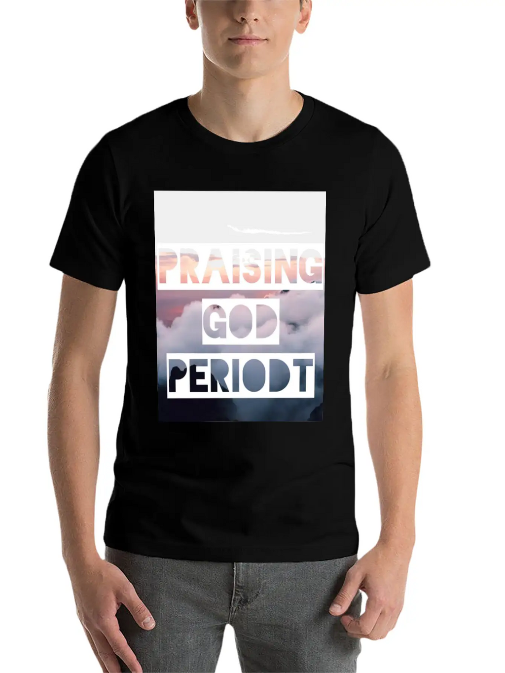 Praising God Periodt Sky Unisex Short Sleeve Soft Cotton T-Shirt – Casual Everyday Wear