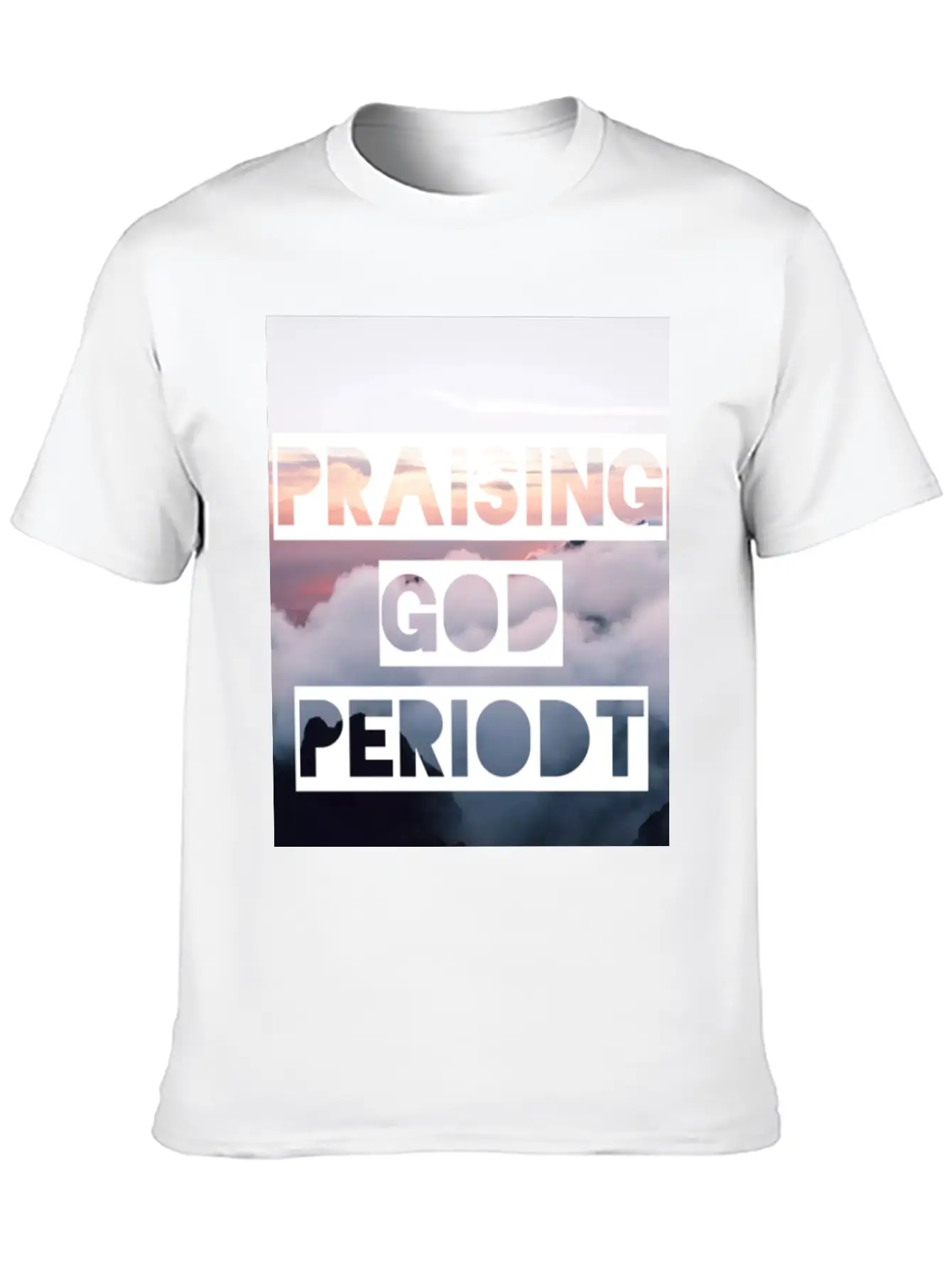 Praising God Periodt Sky Unisex Short Sleeve Soft Cotton T-Shirt – Casual Everyday Wear