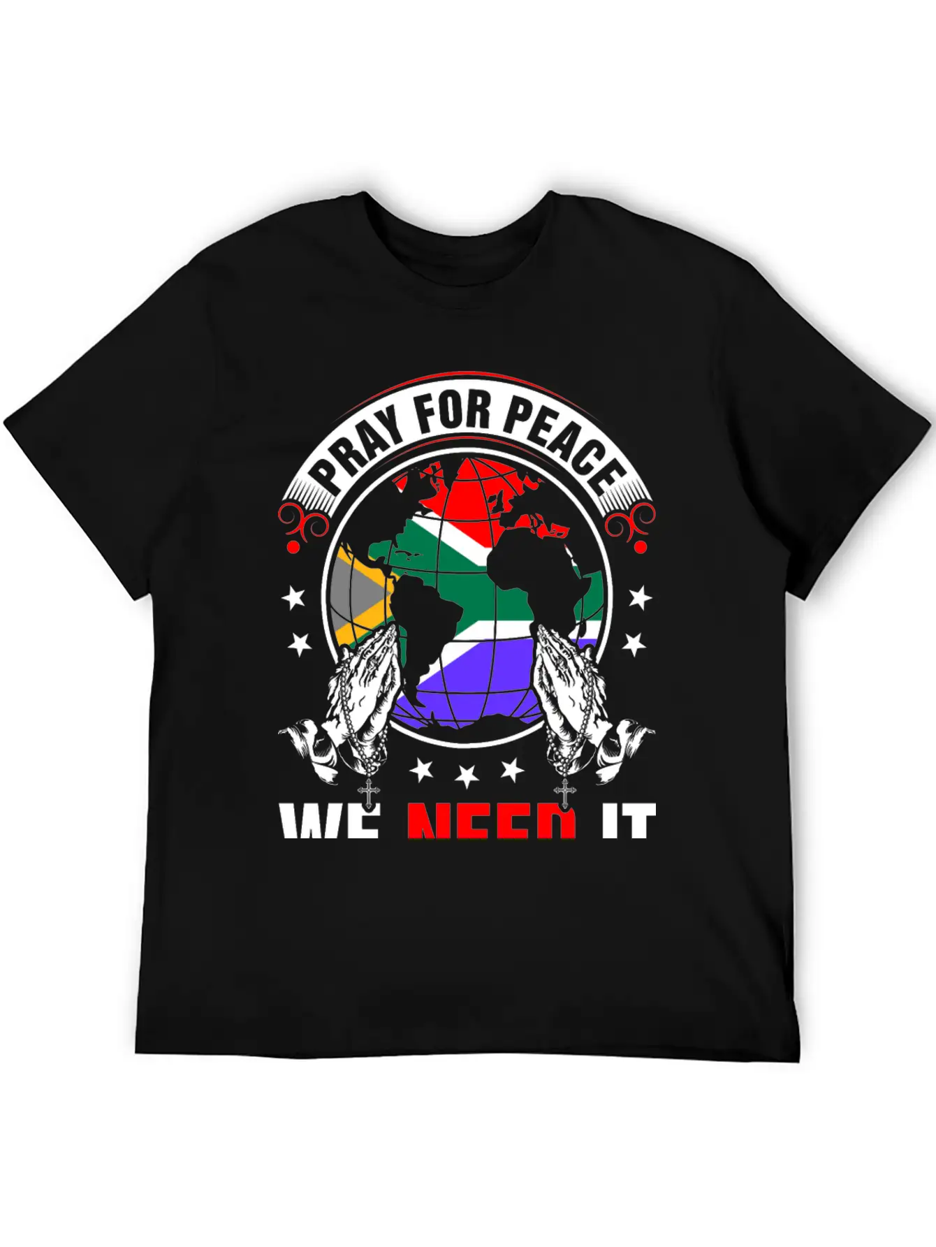 Pray For Peace South African We Need It Tshirt Breathable Soft Cotton T-Shirt – Timeless Casual Look