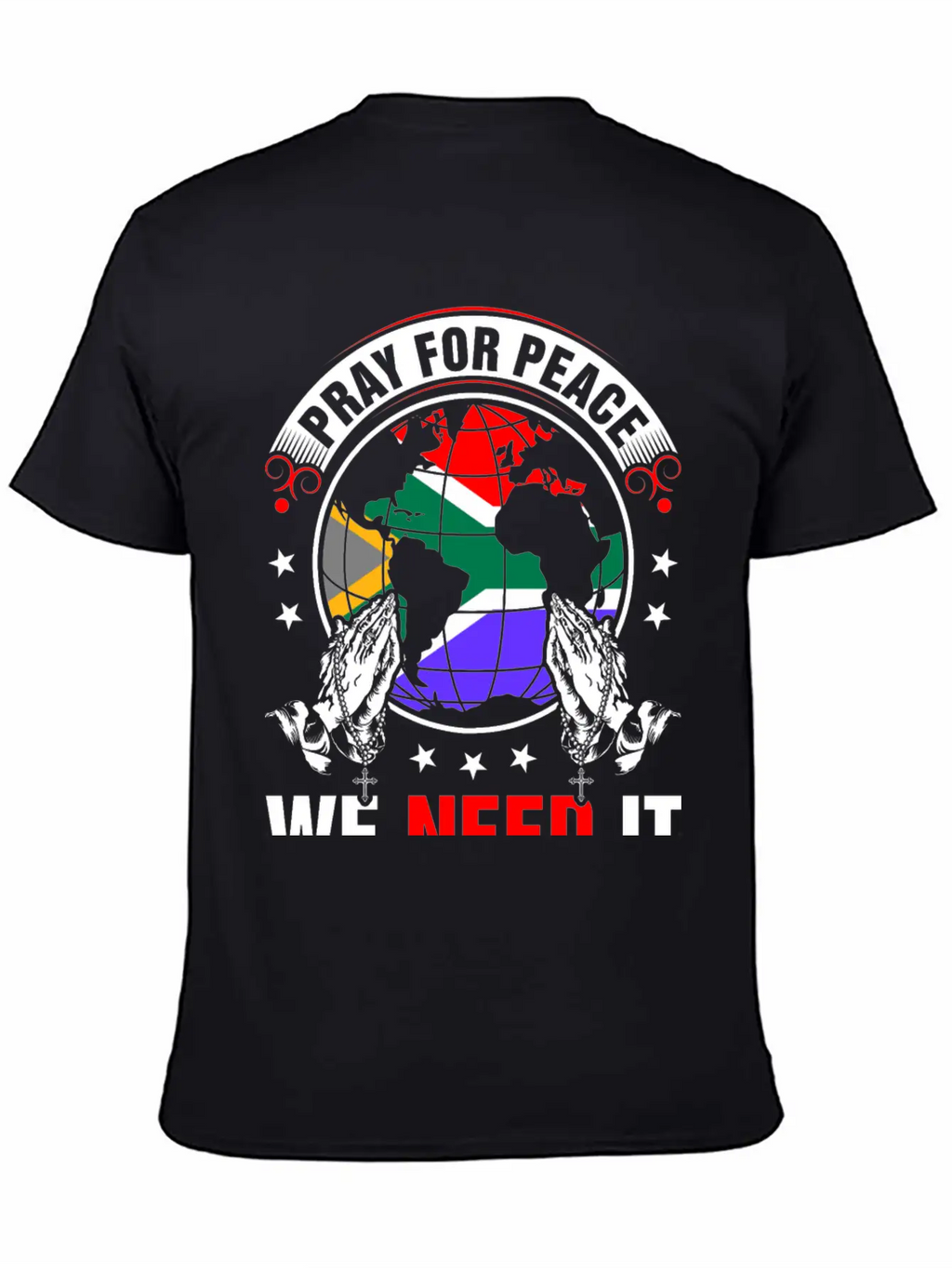 Pray For Peace South African We Need It Tshirt Breathable Soft Cotton T-Shirt – Timeless Casual Look