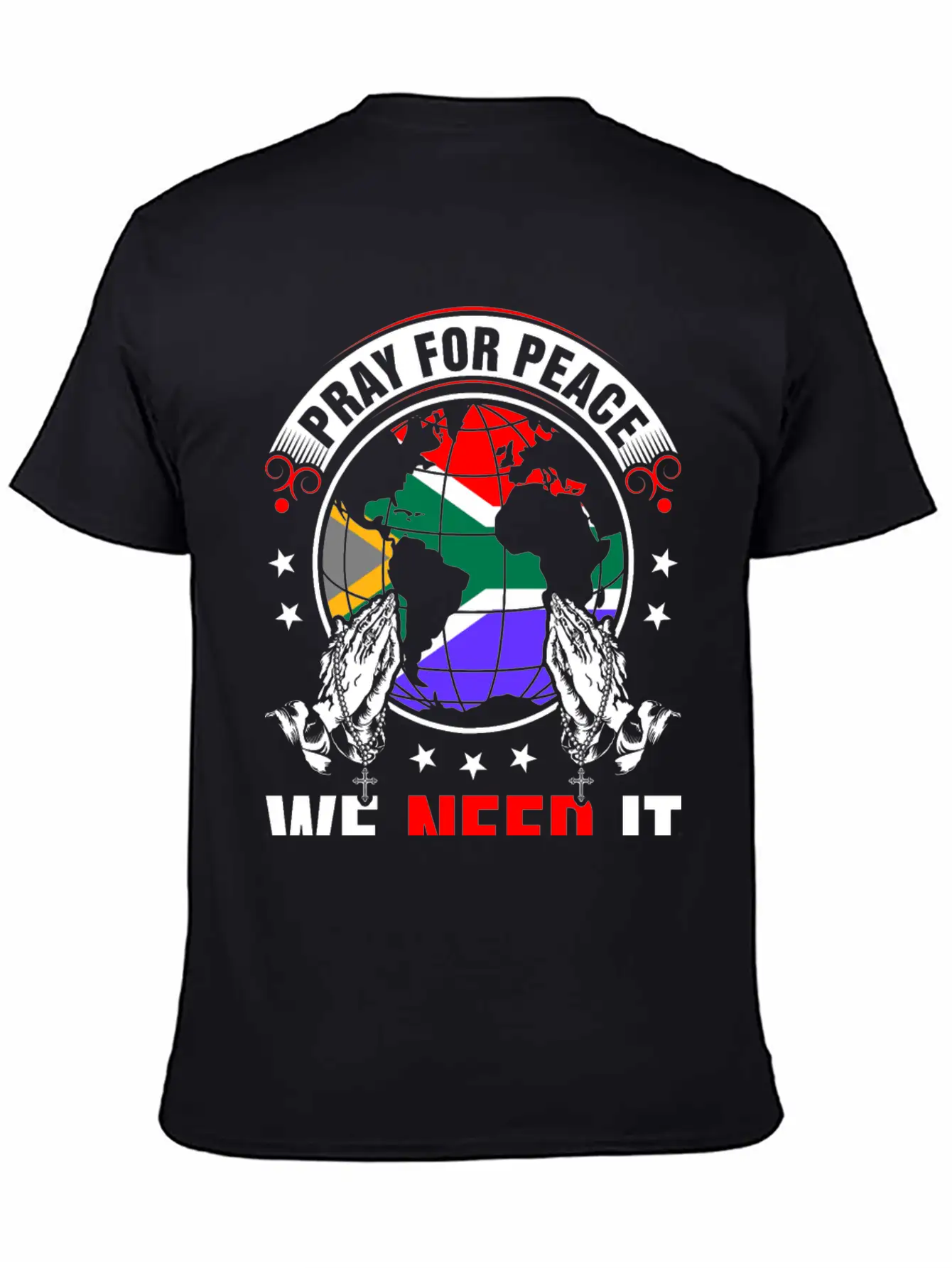 Pray For Peace South African We Need It Tshirt Breathable Soft Cotton T-Shirt – Timeless Casual Look
