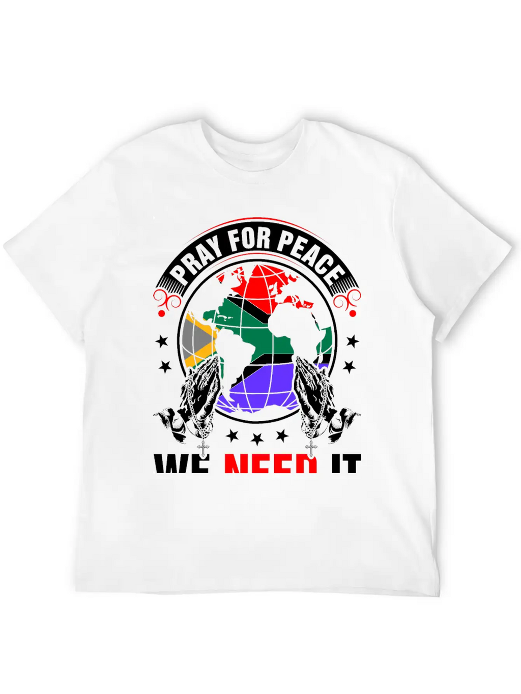 Pray For Peace South African We Need It Tshirt Breathable Soft Cotton T-Shirt – Timeless Casual Look