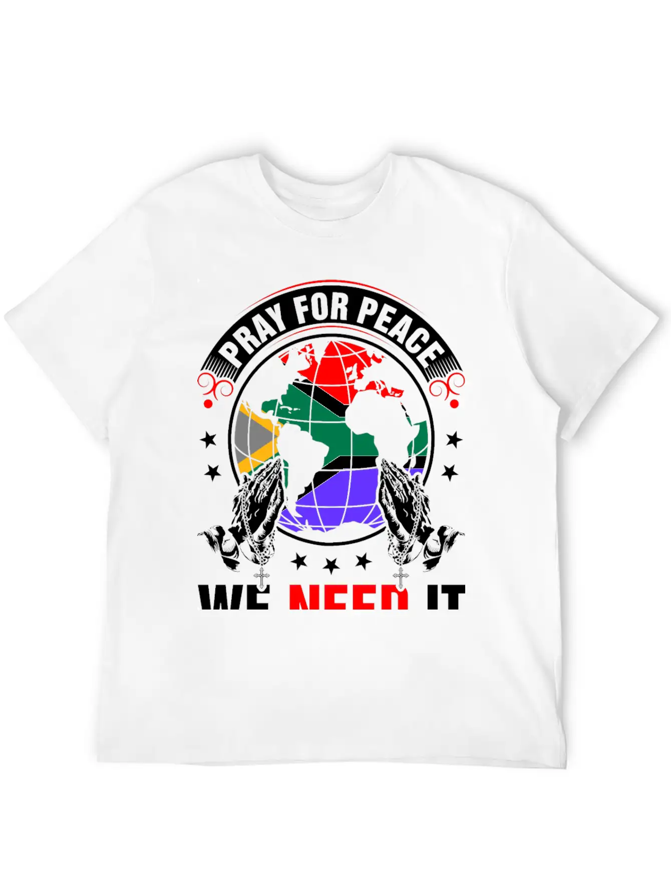 Pray For Peace South African We Need It Tshirt Breathable Soft Cotton T-Shirt – Timeless Casual Look