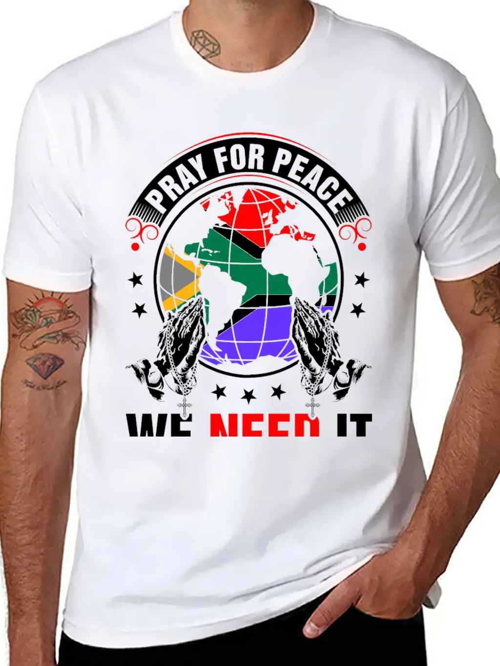Pray For Peace South African We Need It Tshirt Breathable Soft Cotton T-Shirt – Timeless Casual Look