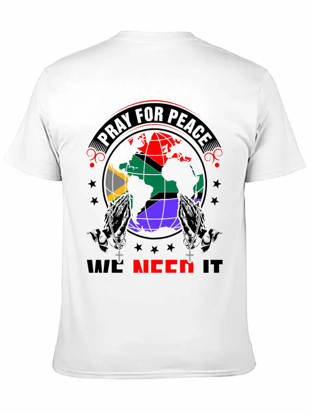 Pray For Peace South African We Need It Tshirt Breathable Soft Cotton T-Shirt – Timeless Casual Look