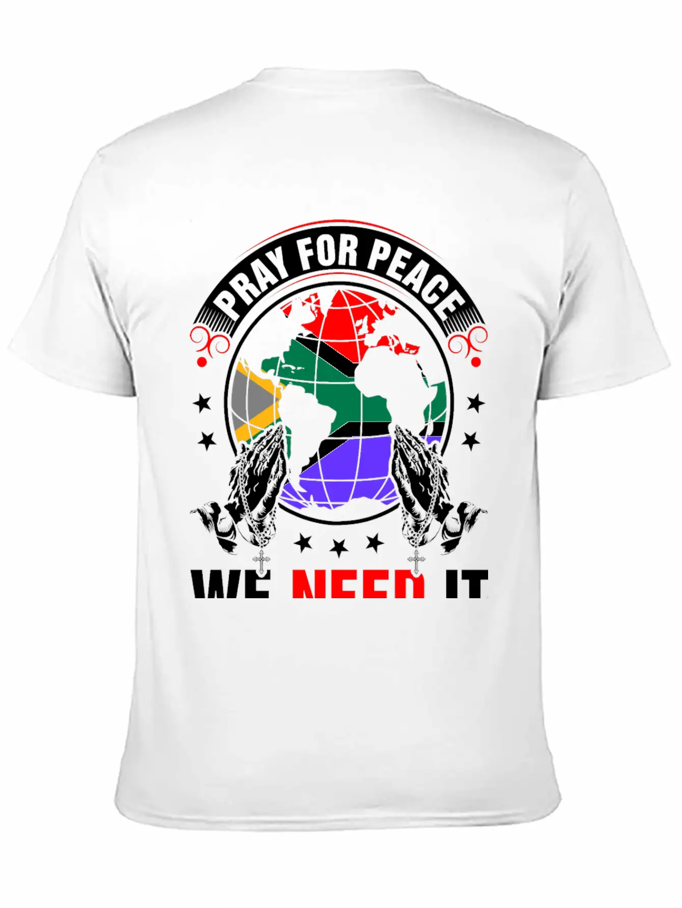 Pray For Peace South African We Need It Tshirt Breathable Soft Cotton T-Shirt – Timeless Casual Look