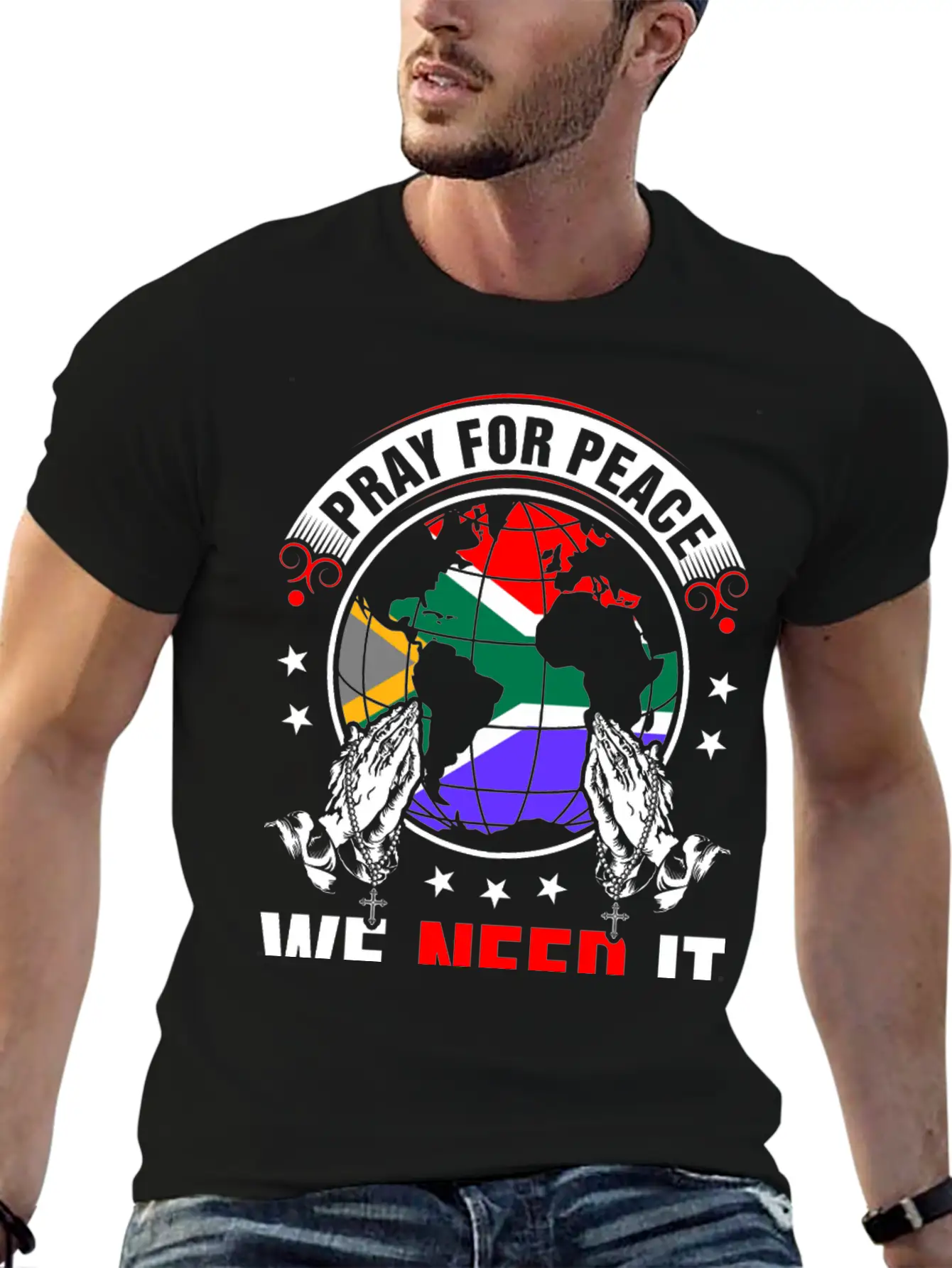 Pray For Peace South African We Need It Tshirt Breathable Soft Cotton T-Shirt – Timeless Casual Look
