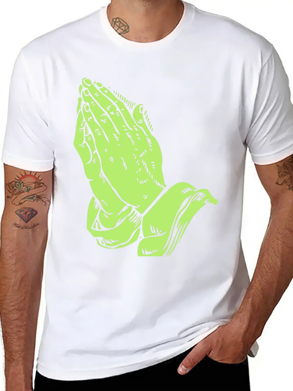 Praying Hands Unisex Casual T-Shirt – Clean Design For Daily Comfort