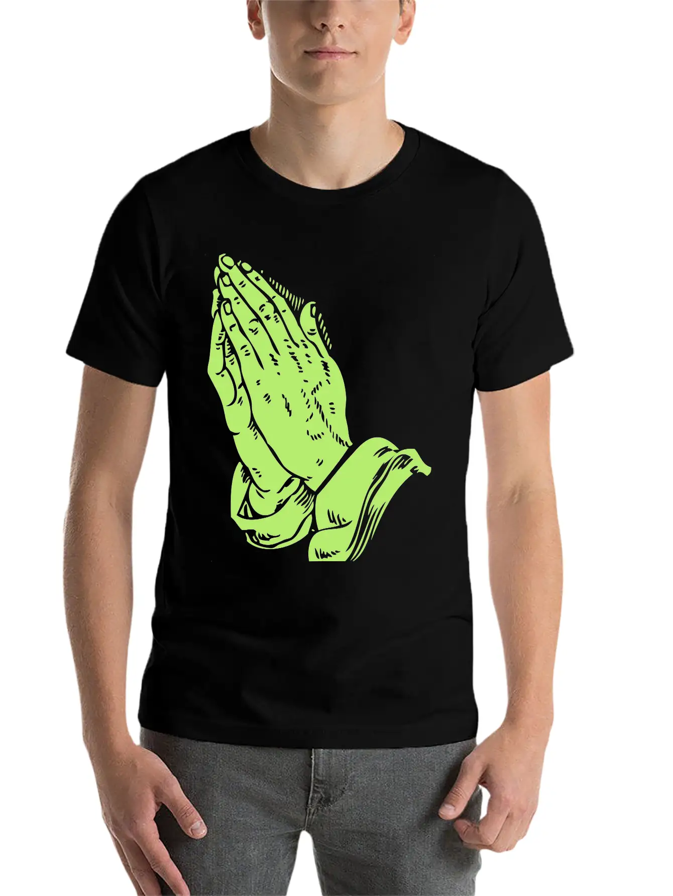 Praying Hands Unisex Casual T-Shirt – Clean Design For Daily Comfort