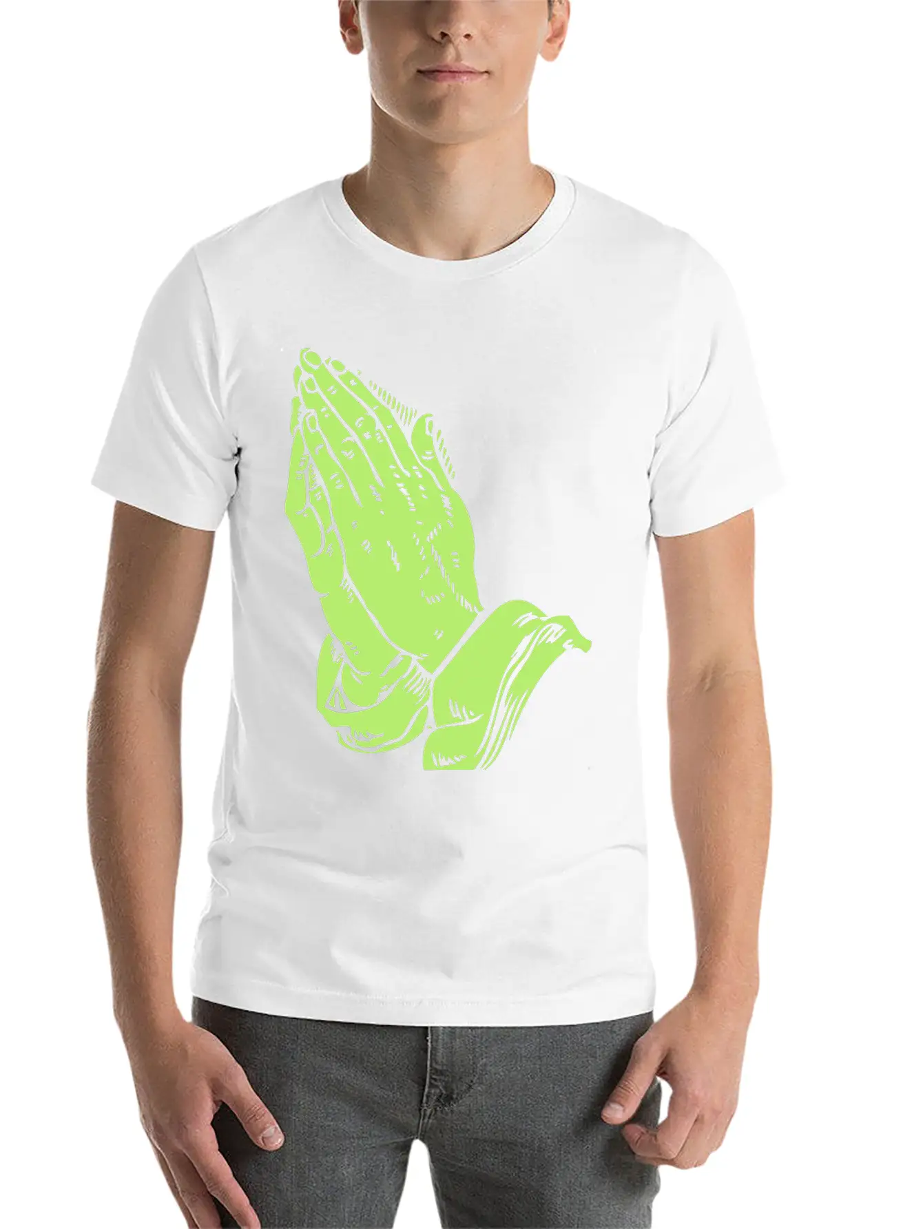 Praying Hands Unisex Casual T-Shirt – Clean Design For Daily Comfort