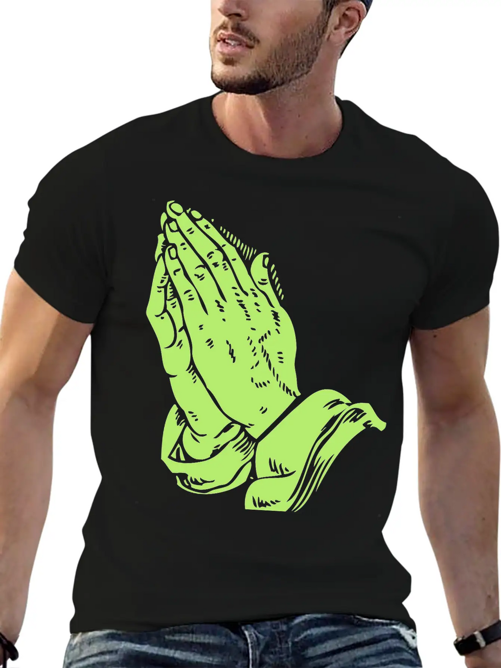 Praying Hands Unisex Casual T-Shirt – Clean Design For Daily Comfort