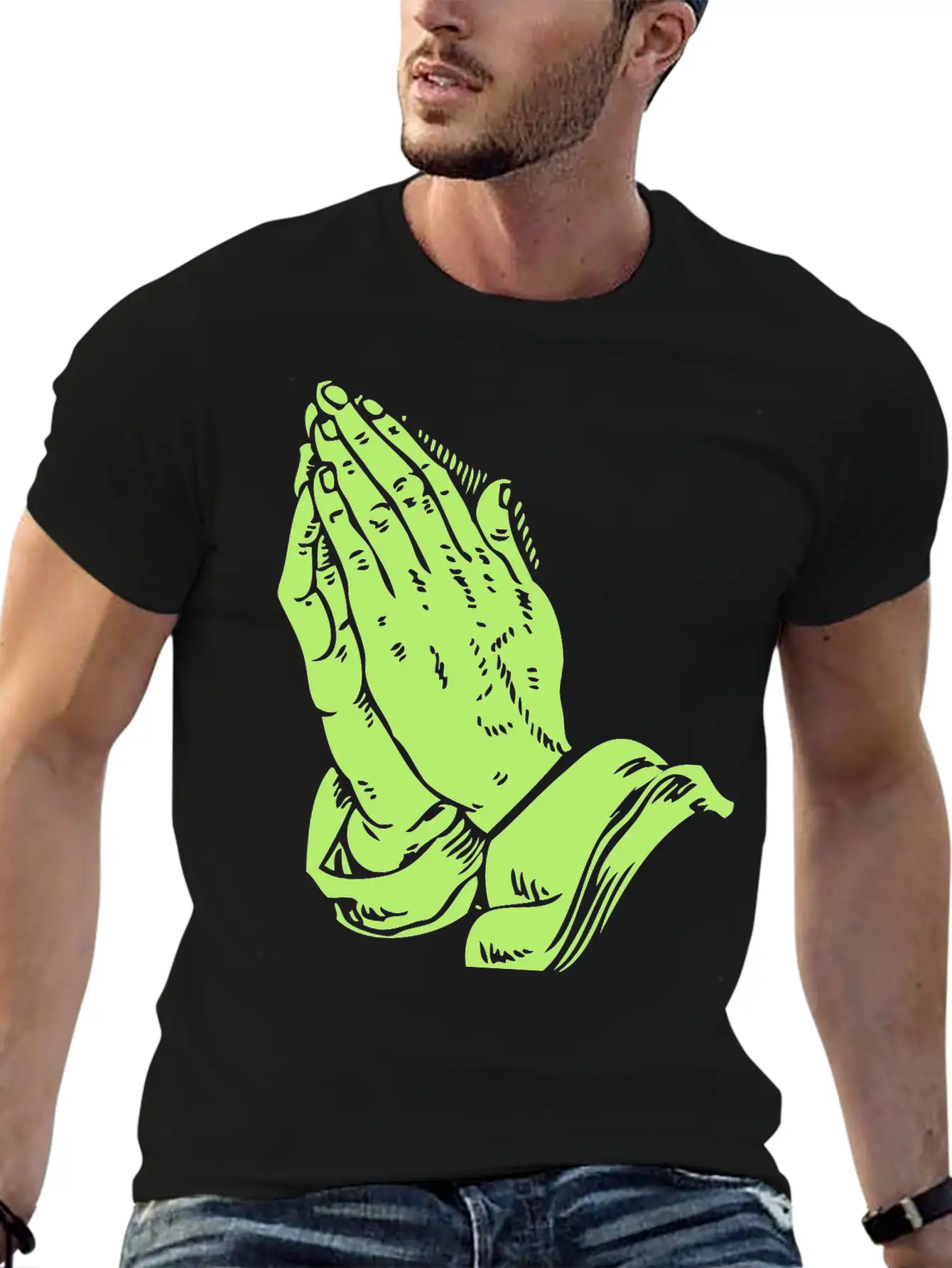 Praying Hands Unisex Casual T-Shirt – Clean Design For Daily Comfort