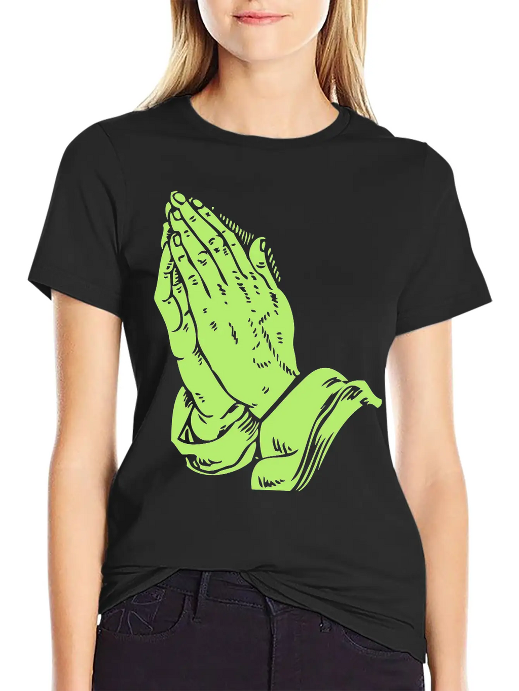 Praying Hands Unisex Casual T-Shirt – Clean Design For Daily Comfort