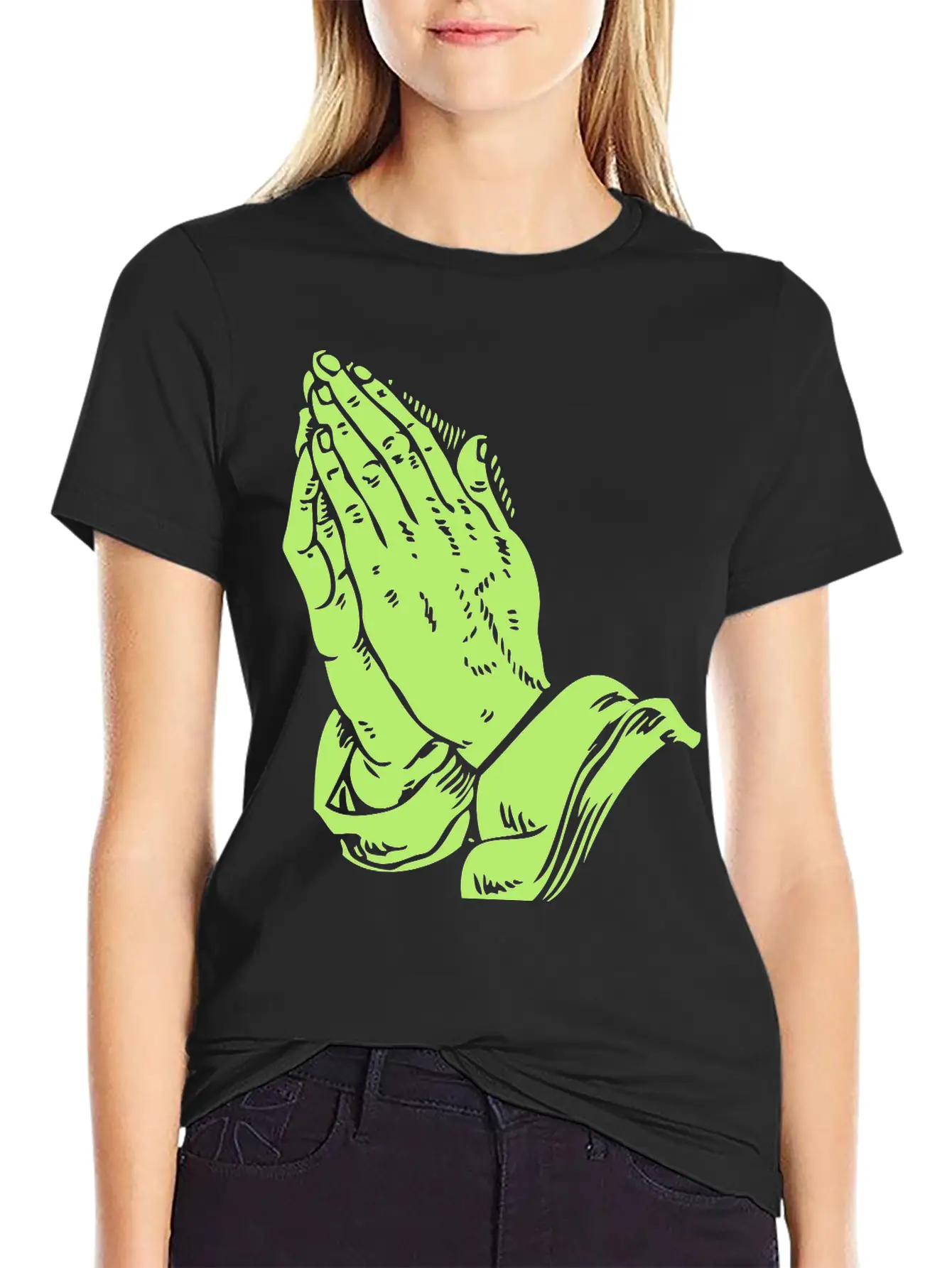 Praying Hands Unisex Casual T-Shirt – Clean Design For Daily Comfort