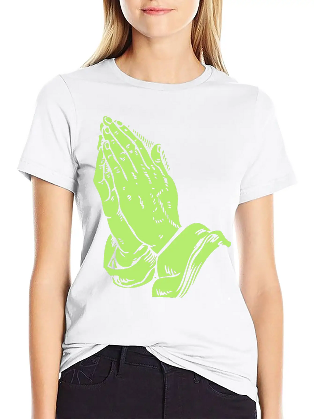Praying Hands Unisex Casual T-Shirt – Clean Design For Daily Comfort