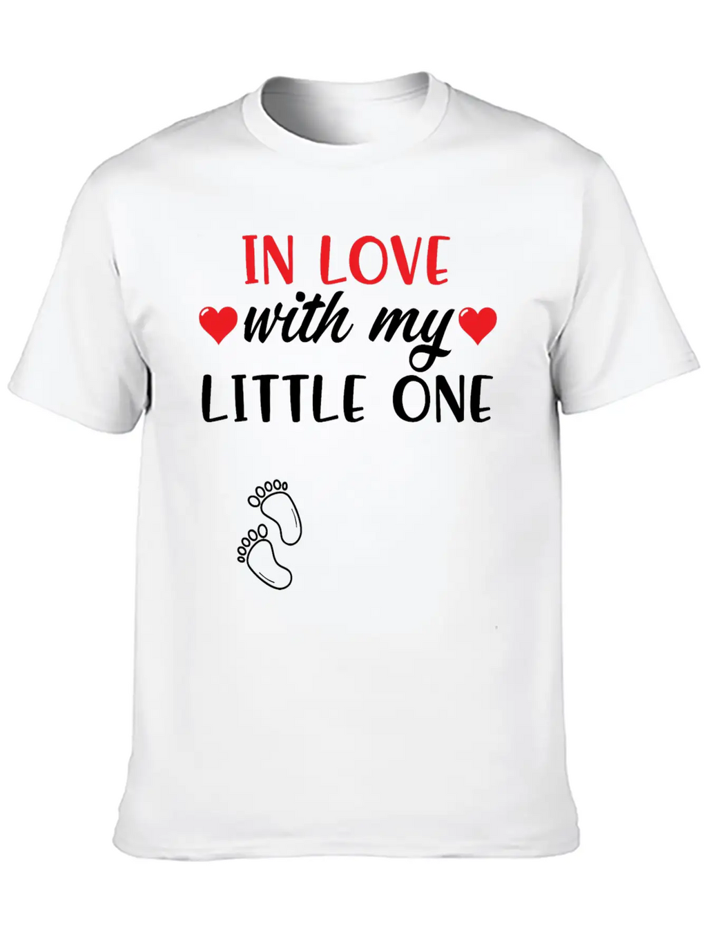 Pregnant Shirt In Love With My Little One Gift Tee Unisex Short Sleeve Soft Cotton T-Shirt – Casual Everyday Wear