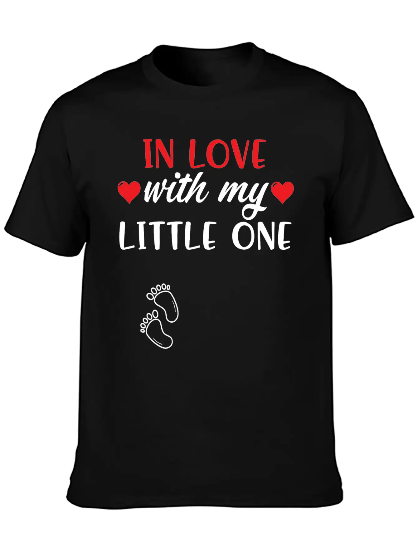 Pregnant Shirt In Love With My Little One Gift Tee Unisex Short Sleeve Soft Cotton T-Shirt – Casual Everyday Wear