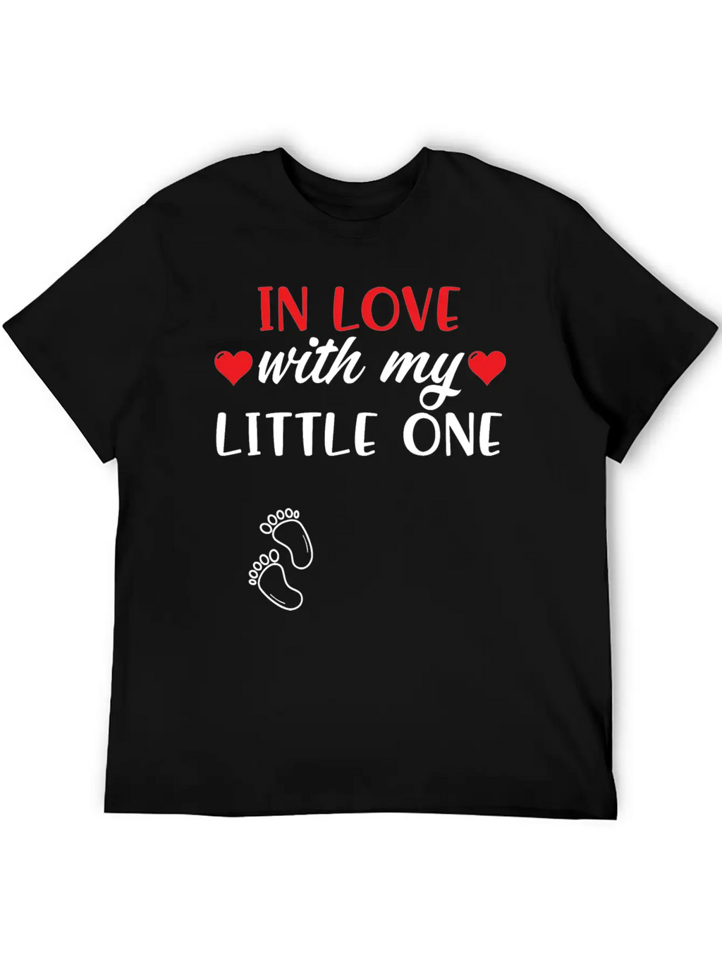 Pregnant Shirt In Love With My Little One Gift Tee Unisex Short Sleeve Soft Cotton T-Shirt – Casual Everyday Wear