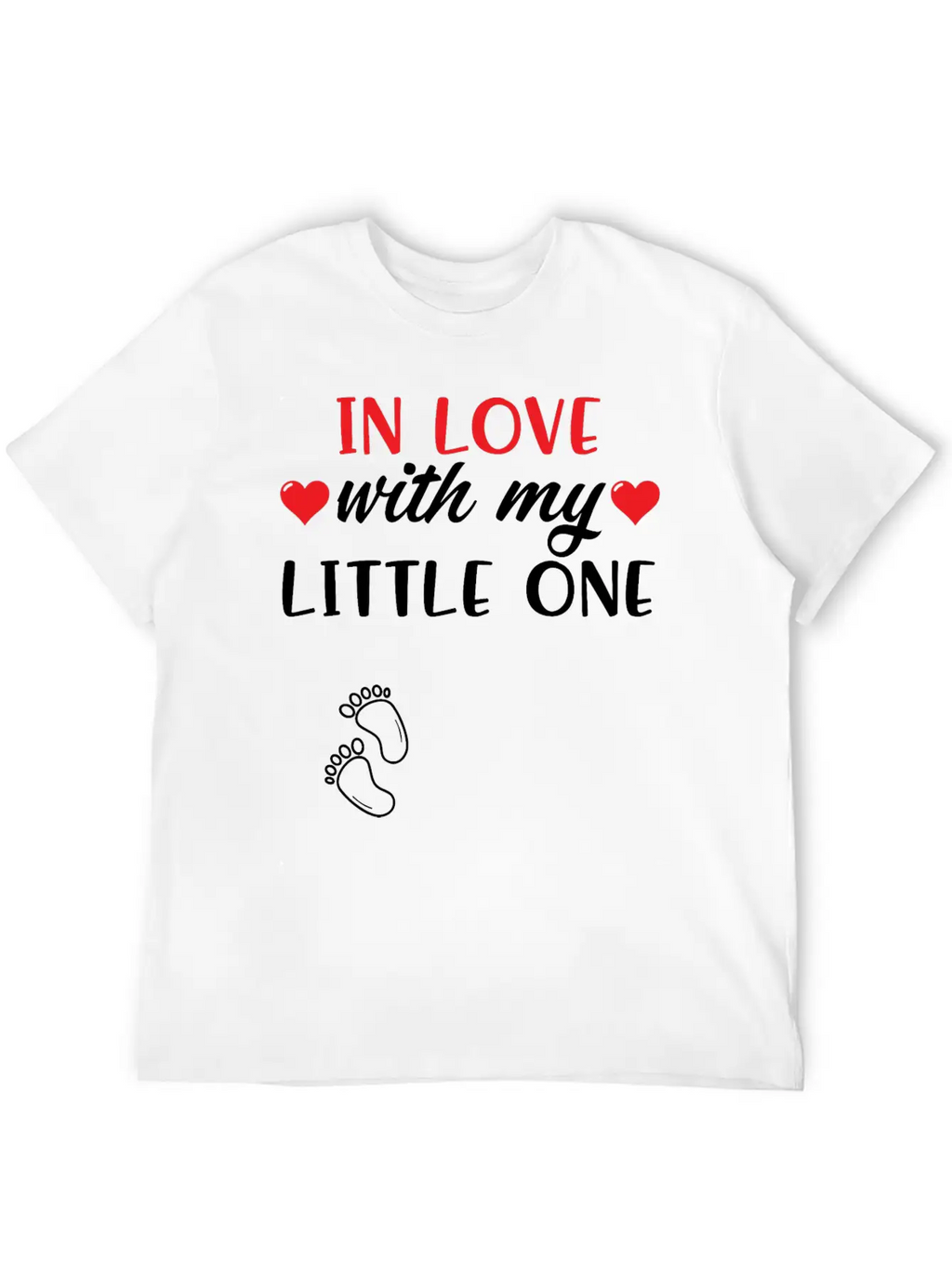 Pregnant Shirt In Love With My Little One Gift Tee Unisex Short Sleeve Soft Cotton T-Shirt – Casual Everyday Wear