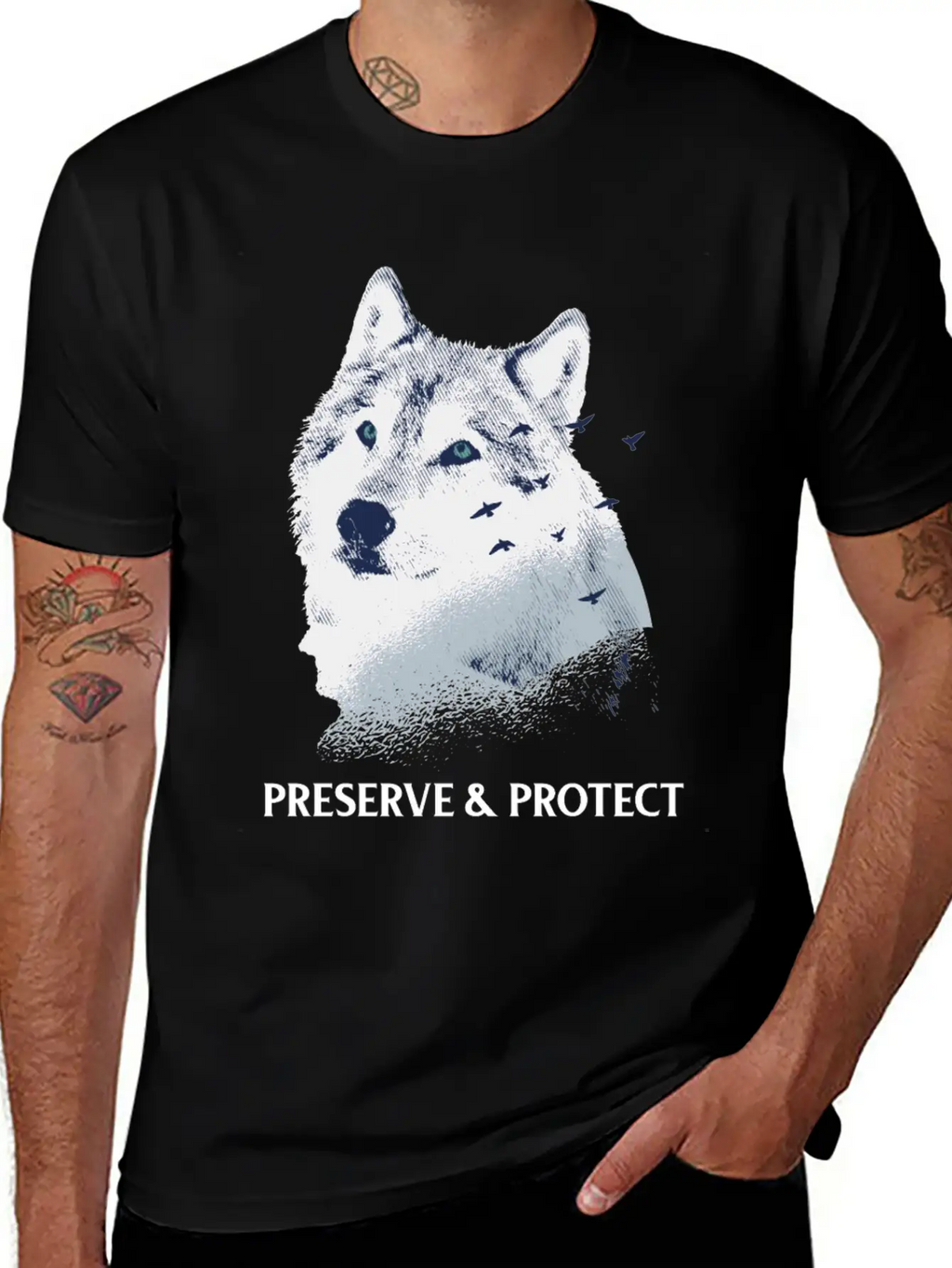 Preserve And Protect Wolves And Wolf Packs Conserv Unisex Casual T-Shirt – Clean Design For Daily Comfort